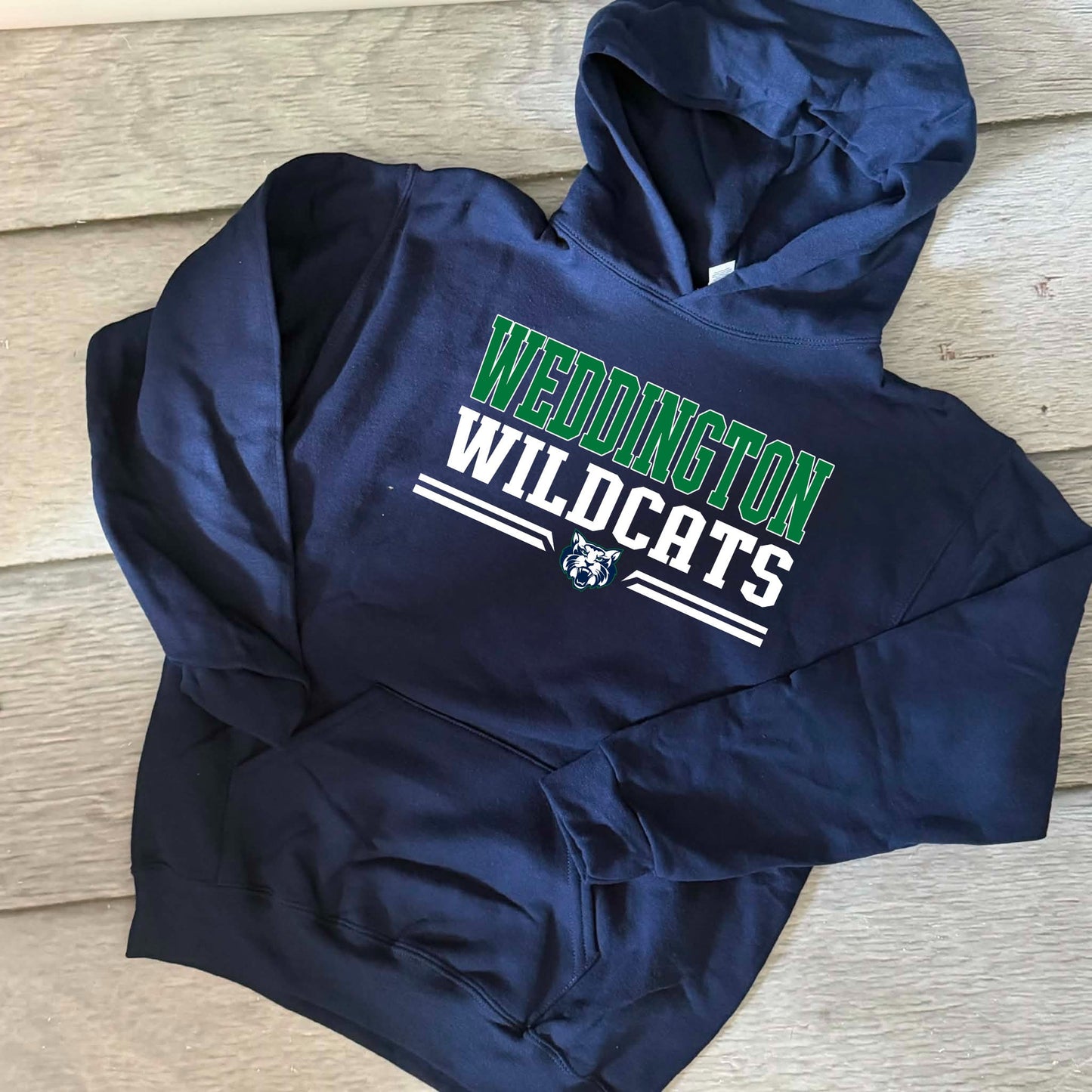 Youth large cotton hoodie Weddington Wildcats