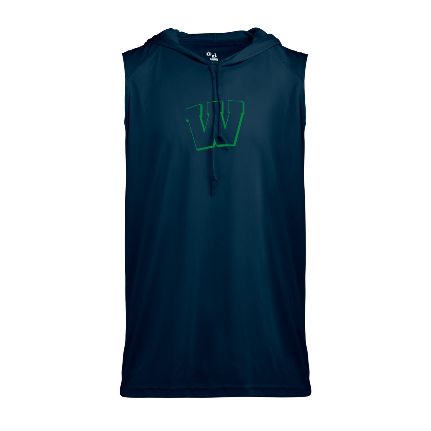 Weddington W sleeveless muscle tank with hood