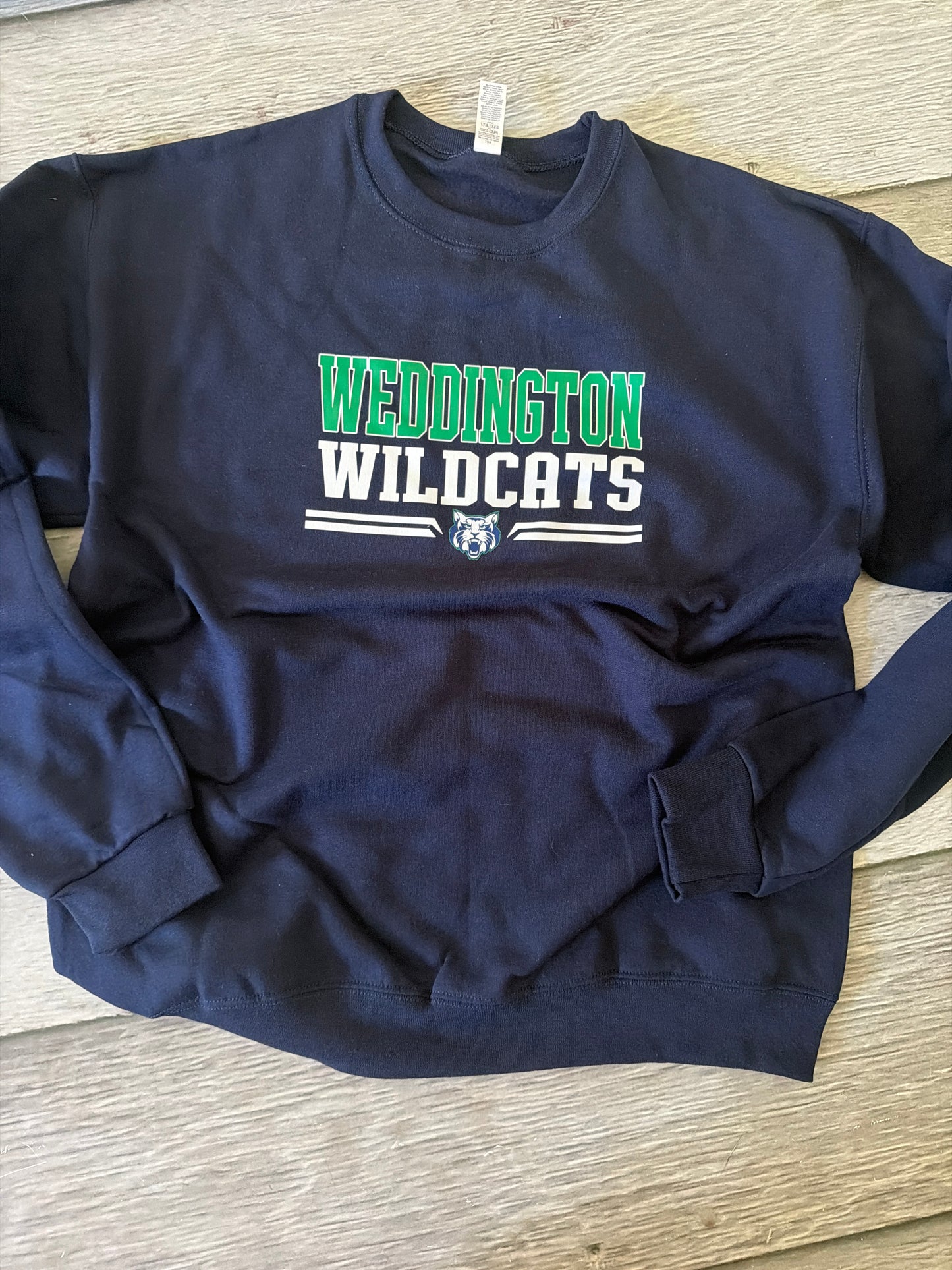Adult medium navy crewneck Weddington Wildcats