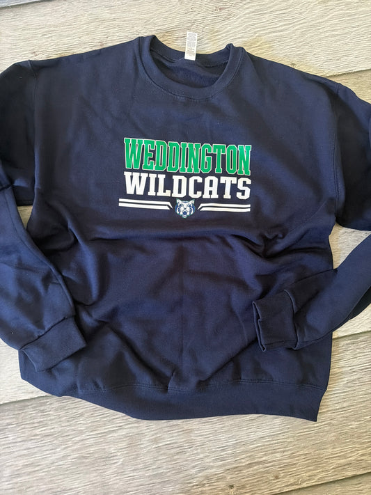 Adult large navy crewneck Weddington Wildcats
