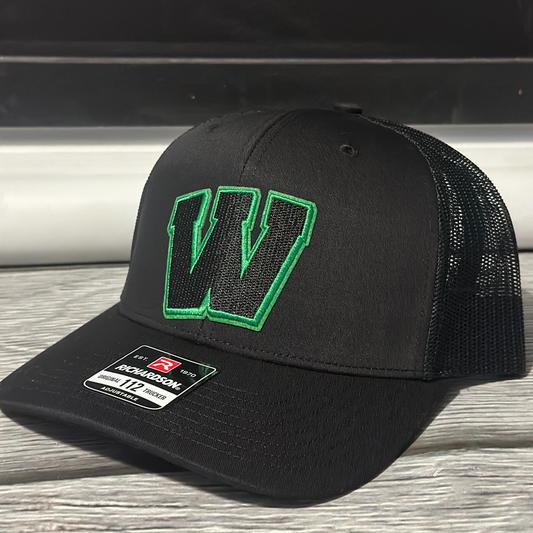 W Trucker Hat r112 Blackout